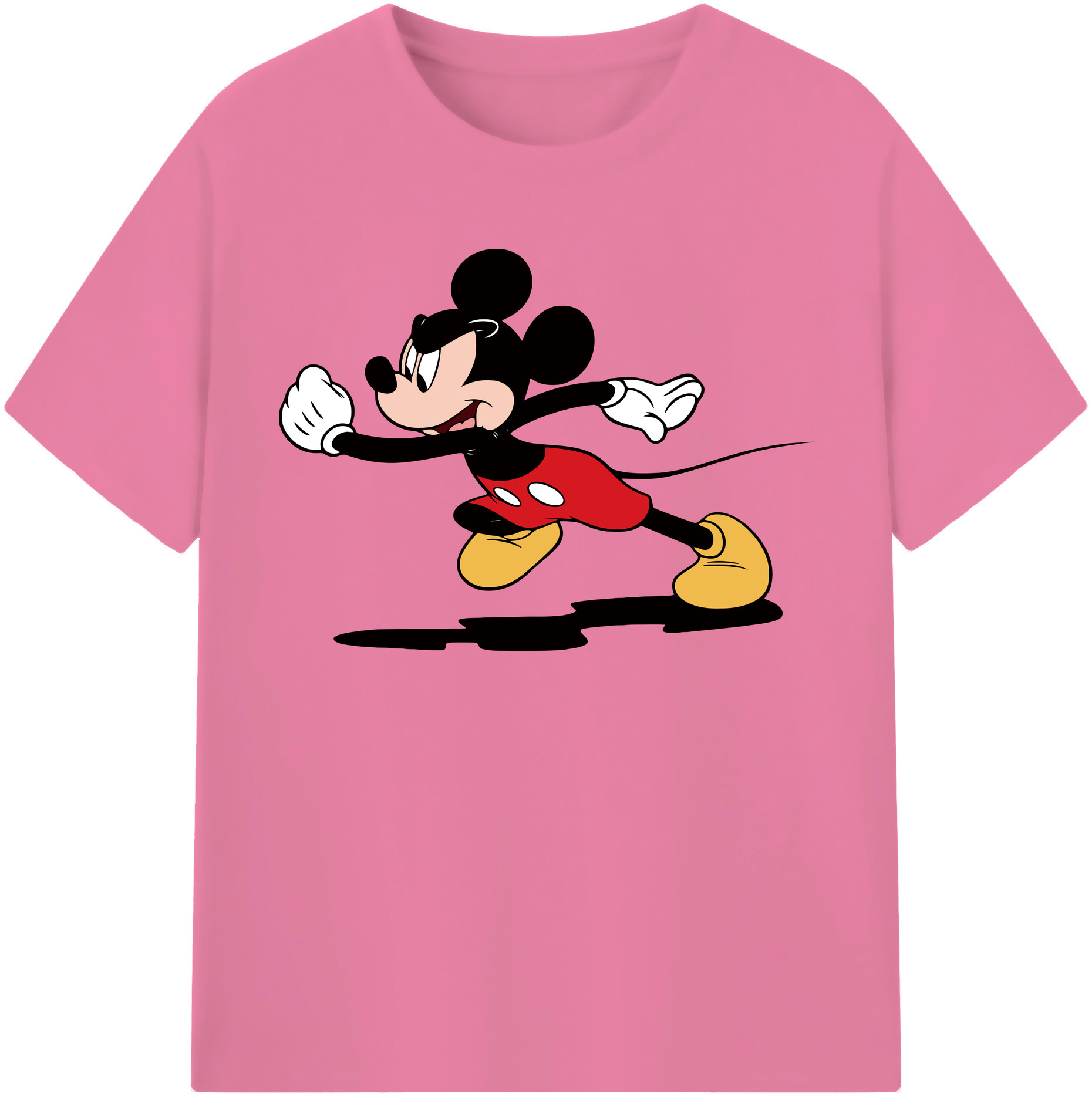 （画像用） ミッキーマウス Mickey Mouse 綿100％半袖Tシャツ（フロントプリント）